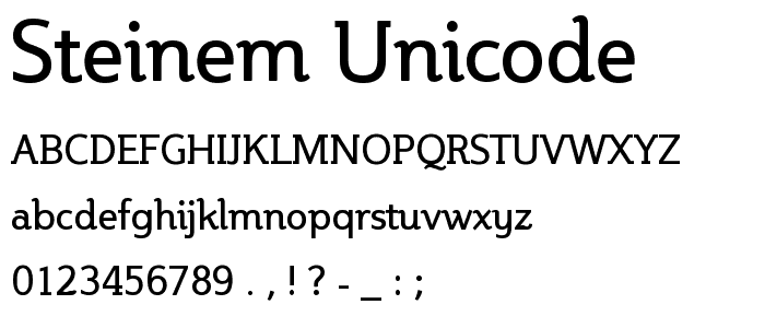 Steinem Unicode police
